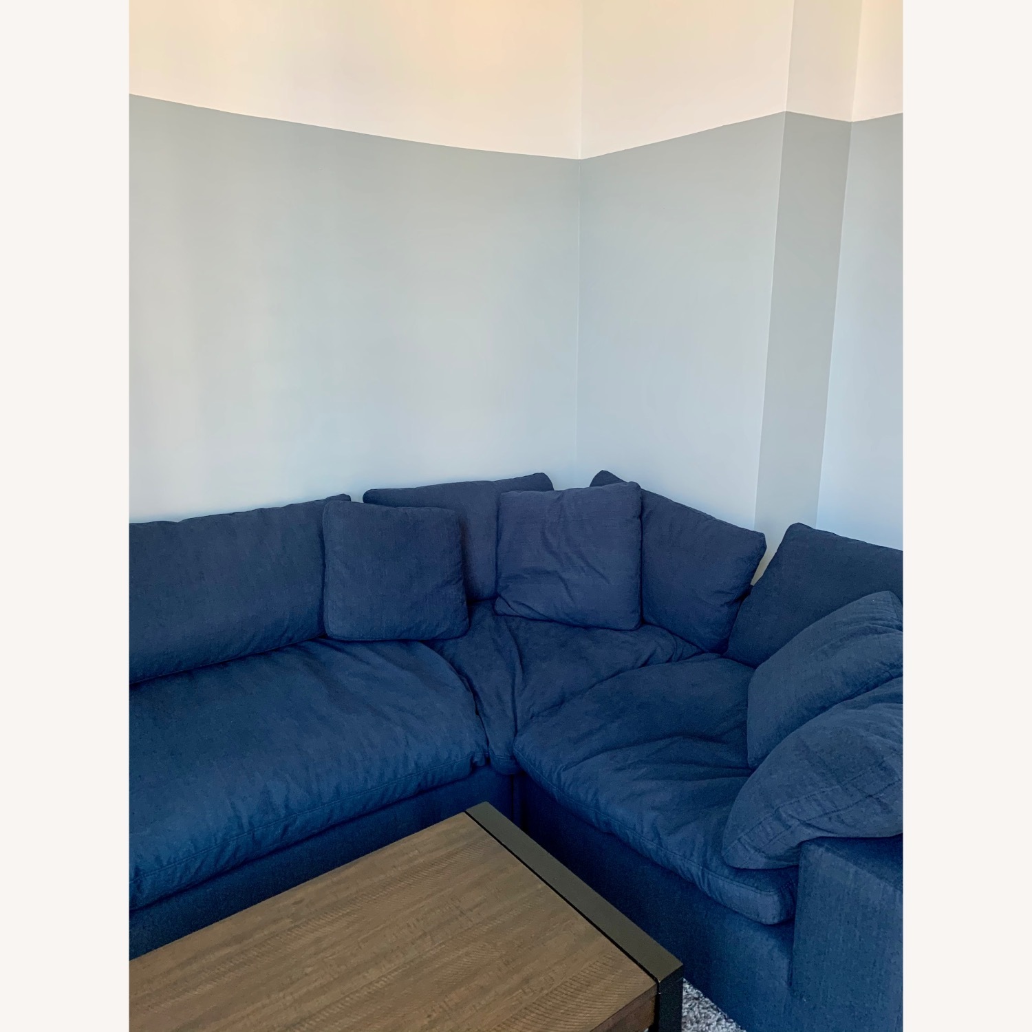 5 Piece Modular Navy Blue Sectional - image-4