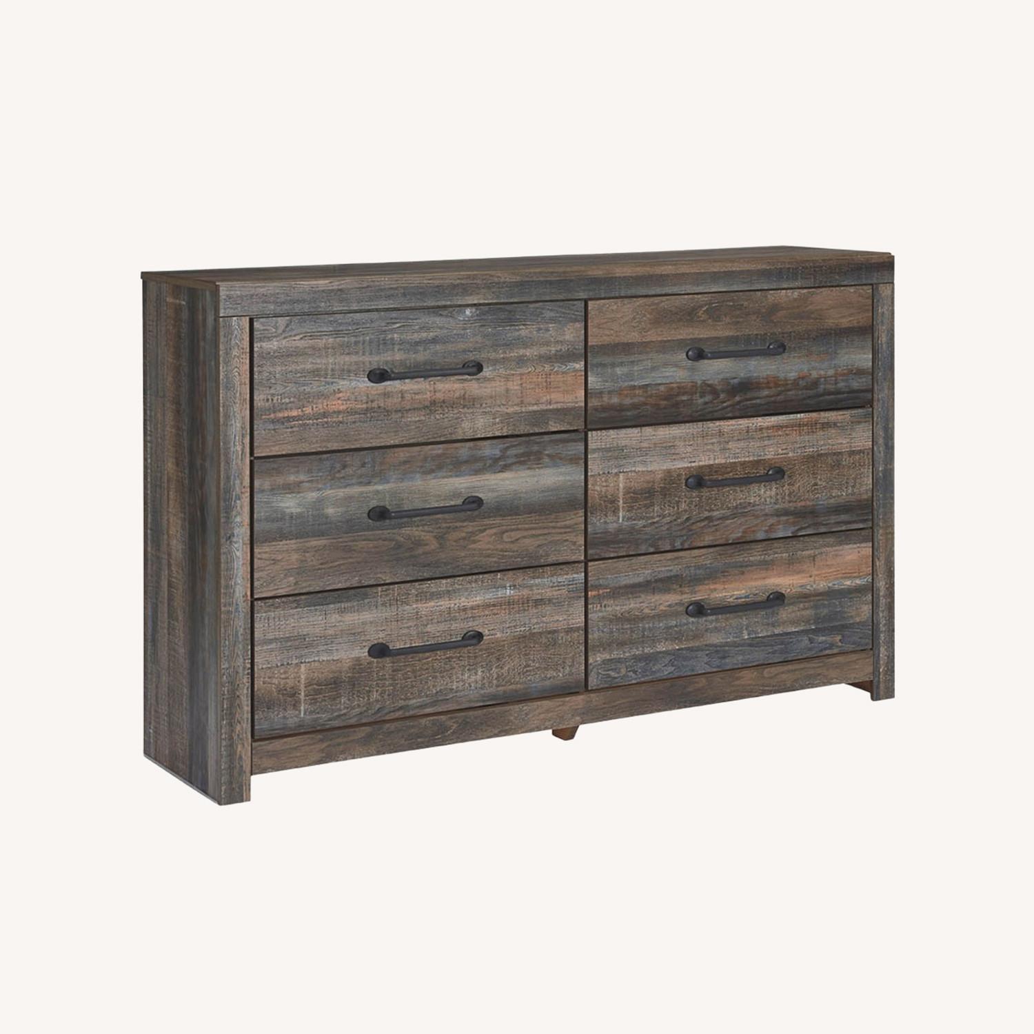 Drystan Brown Beige 6 Drawer Dresser - image-0