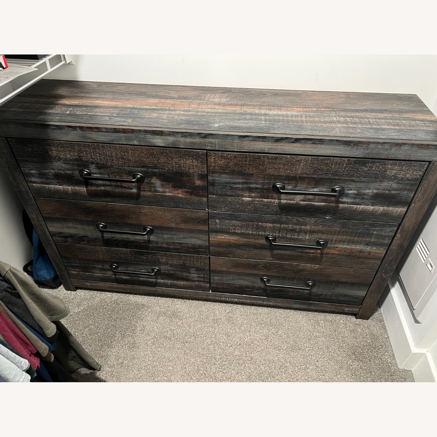 Drystan Brown Beige 6 Drawer Dresser - image-1