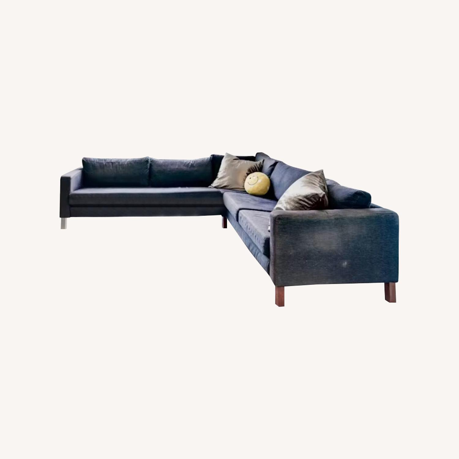 Grey Sectional L-Shaped Couch - image-0