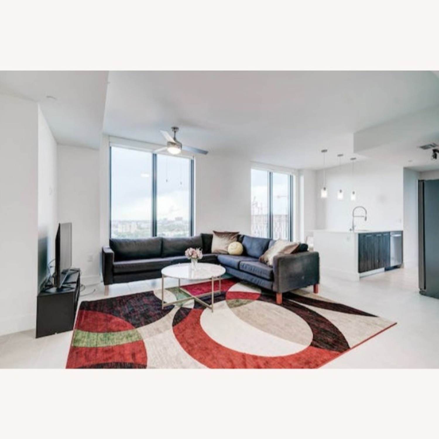 Grey Sectional L-Shaped Couch - image-1