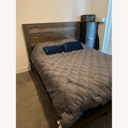 Used Loft Brown Queen Platform Bed for sale on AptDeco