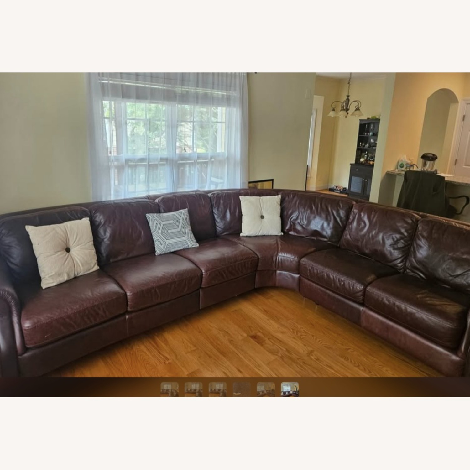 Natuzzi Editions Leather Sectional Sofa - image-1