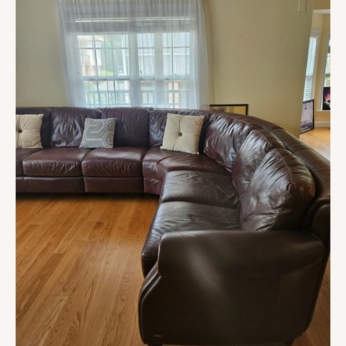 Used Natuzzi Editions Leather Sectional Sofa for sale on AptDeco
