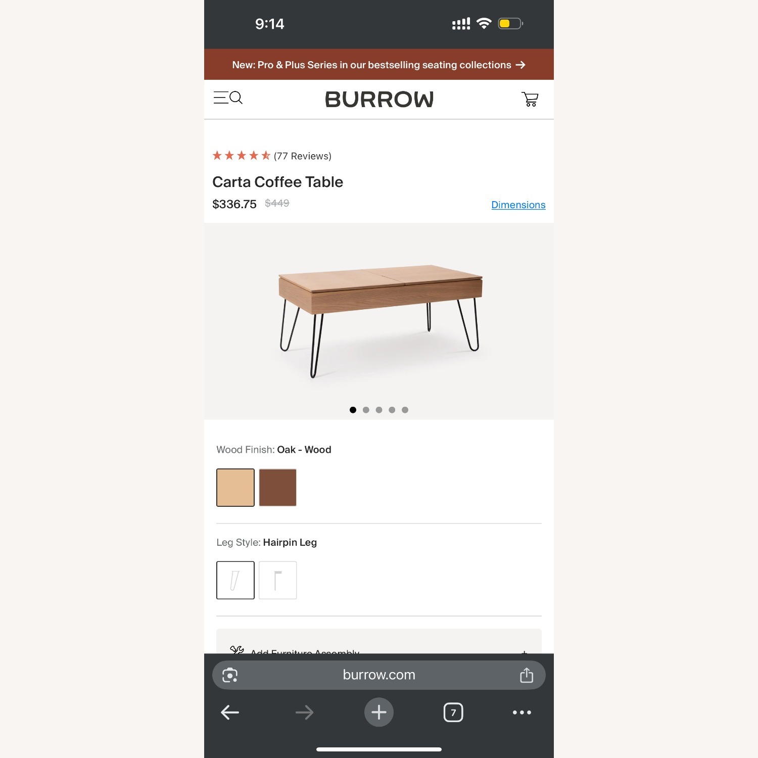 Burrow Carta Coffee table - image-3