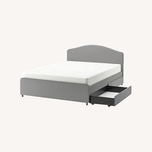 Used IKEA HAUGA Upholstered Bed Frame for sale on AptDeco