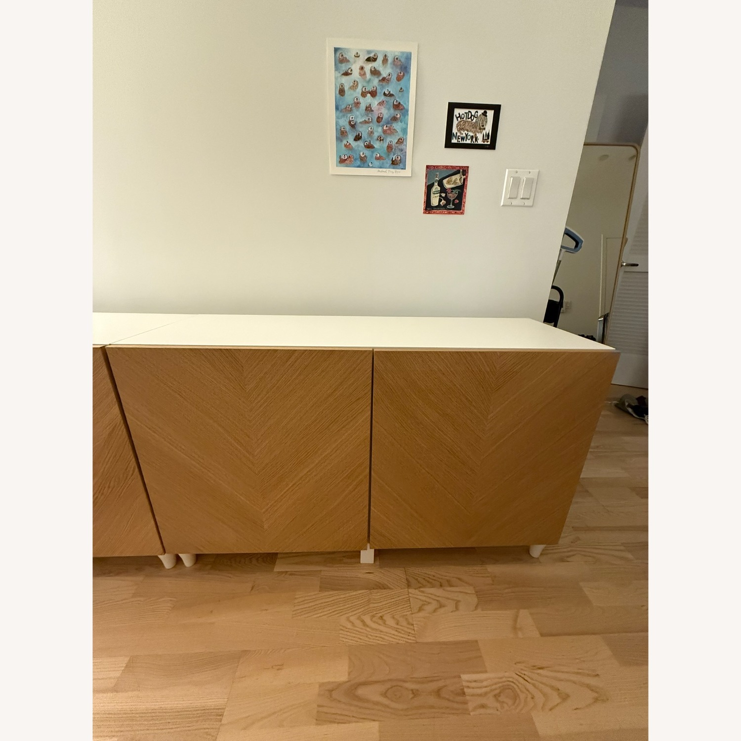 IKEA BESTA Sideboard W HEDEVIKEN Doors - image-1