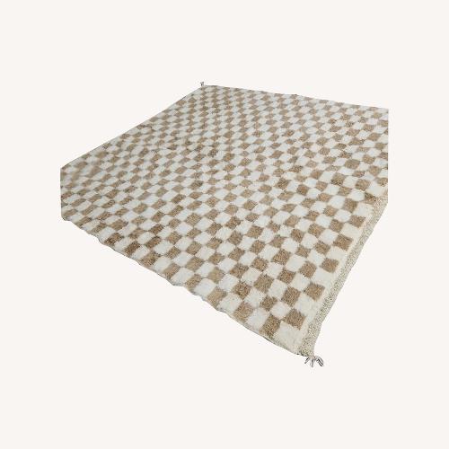 Used Checkered Moroccan Rug  for sale on AptDeco