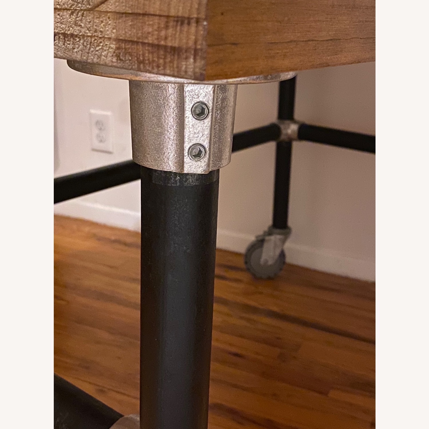 Butcher Block Pipe Frame Work Table - image-4