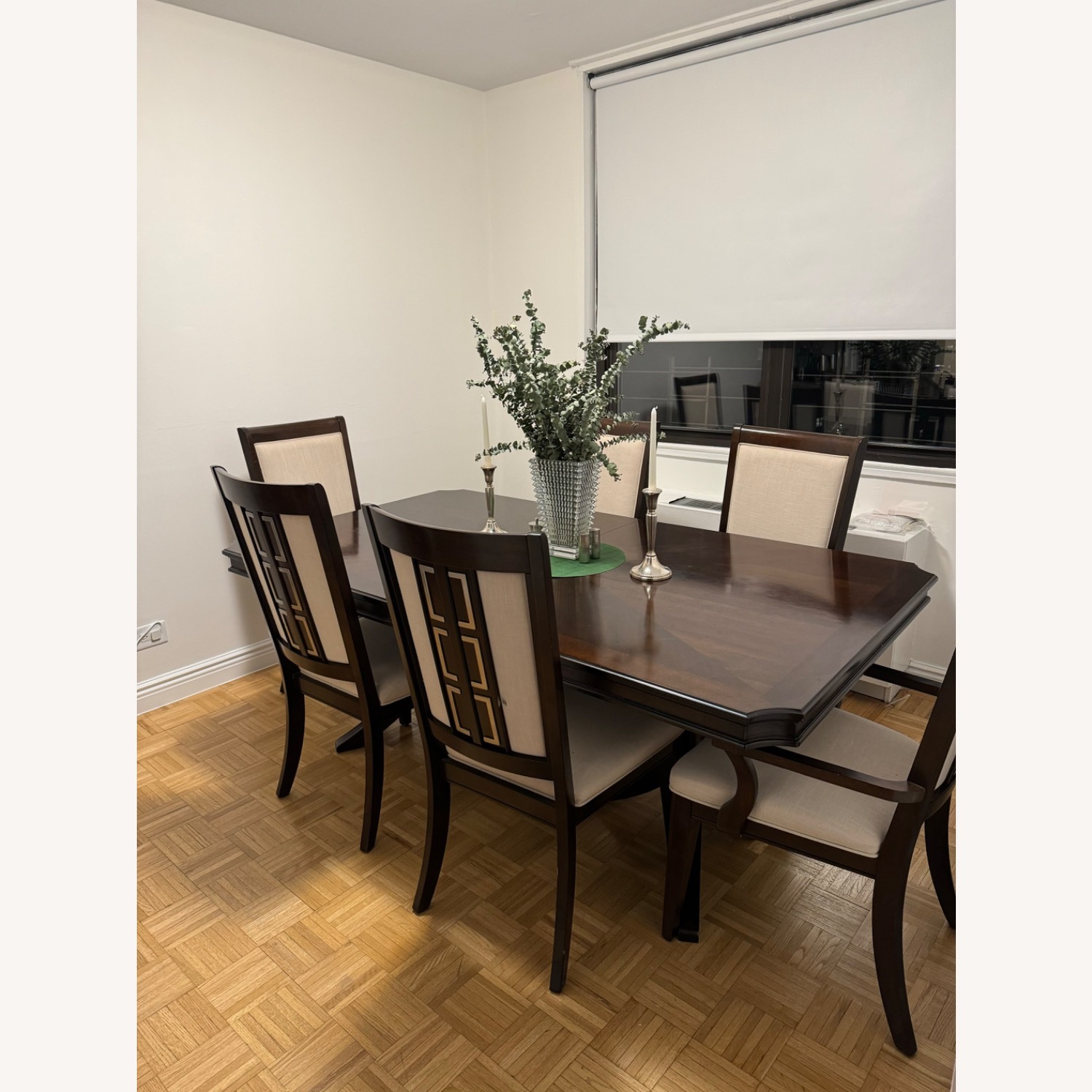 Dark Cherry Wood Table - image-2