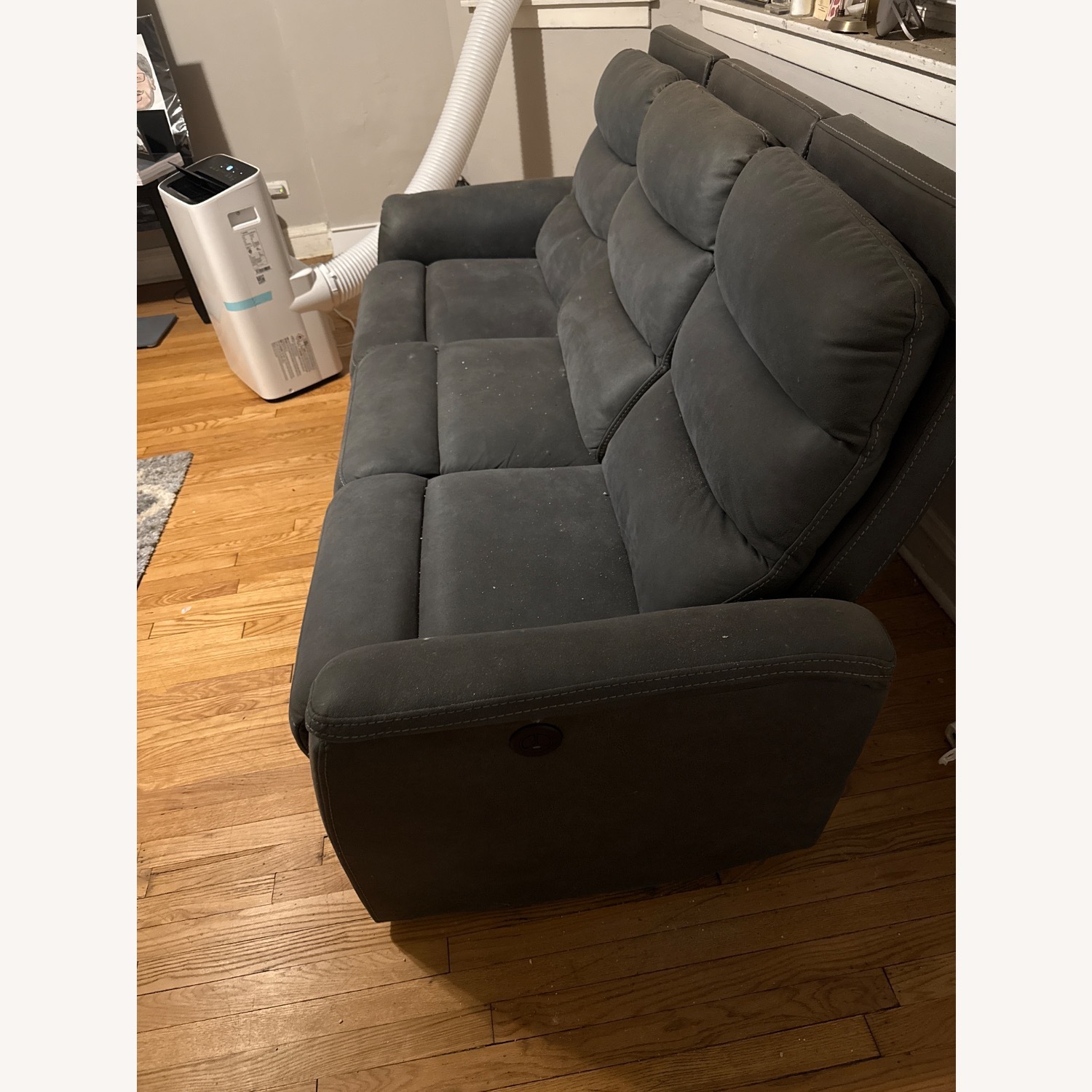 Forte Gray Power Reclining Sofa - image-2