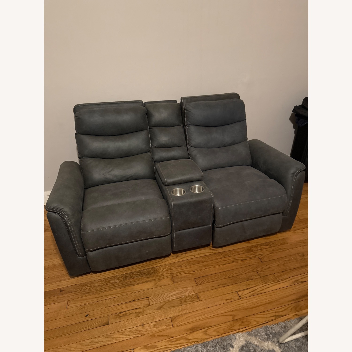 Grey 2 Piece Loveseat - image-3