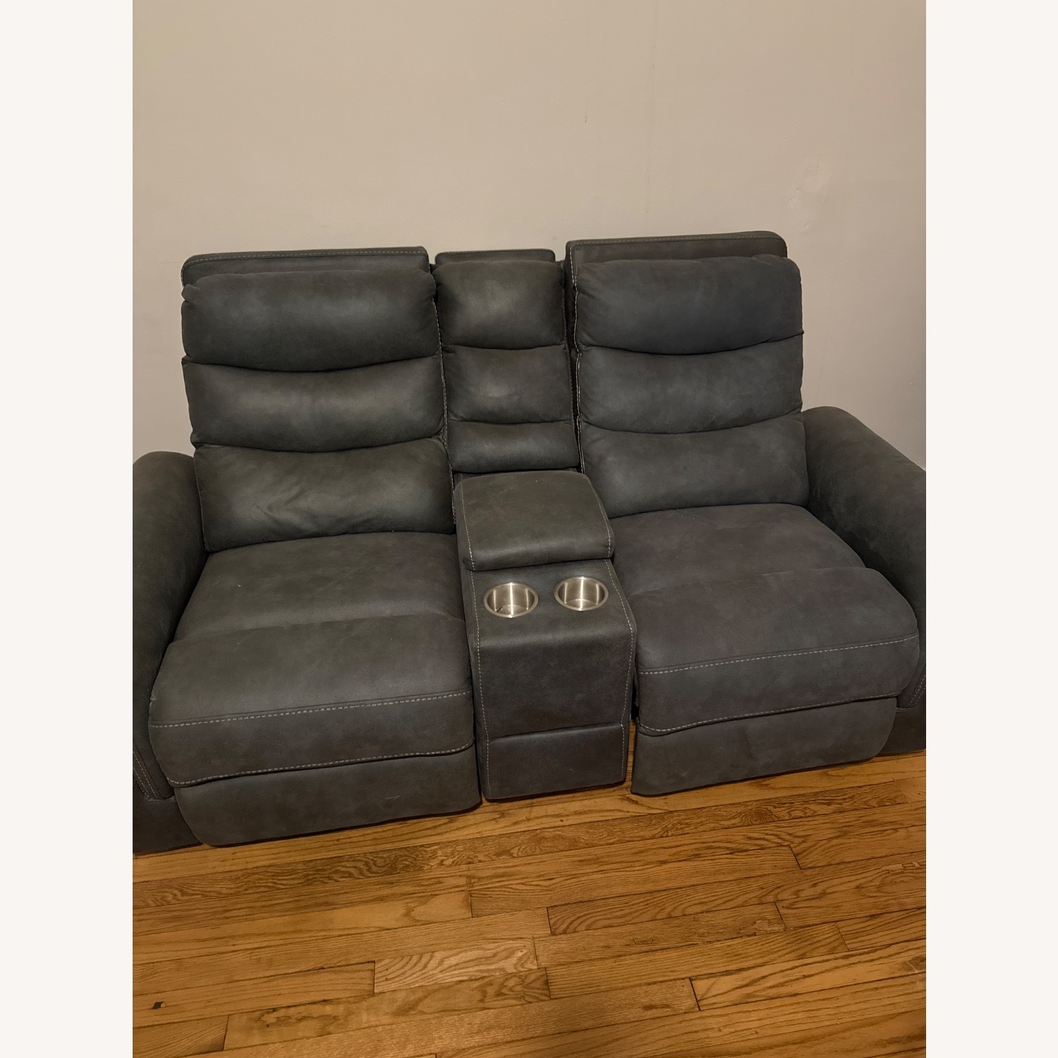Grey 2 Piece Loveseat - image-1