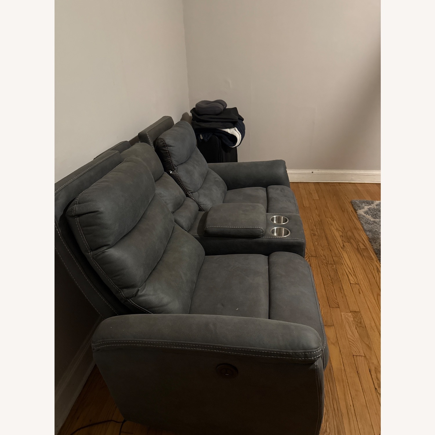 Grey 2 Piece Loveseat - image-2