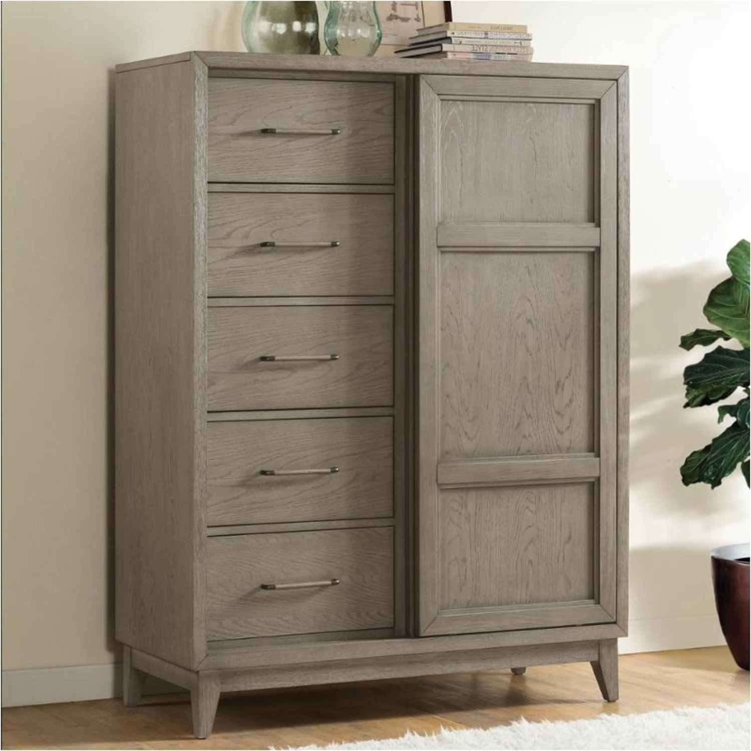 Wooden Dresser Chest in Gray Wash - image-3
