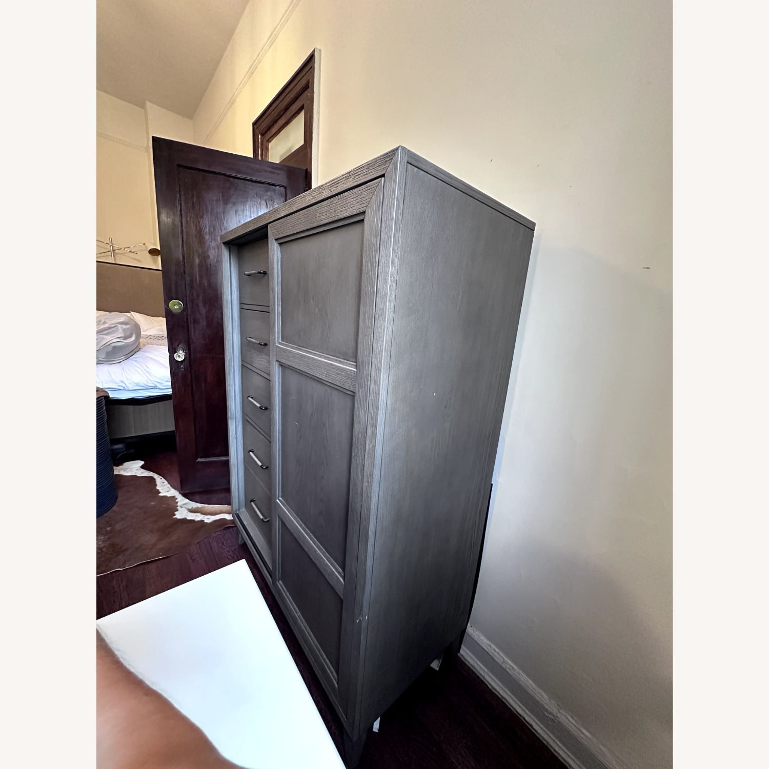 Wooden Dresser Chest in Gray Wash - image-5