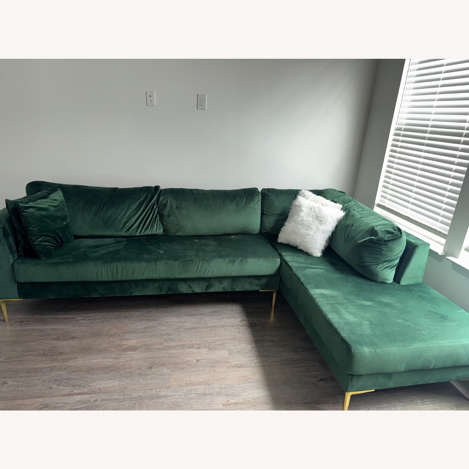 Modern Emerald Green Sofa  - image-2