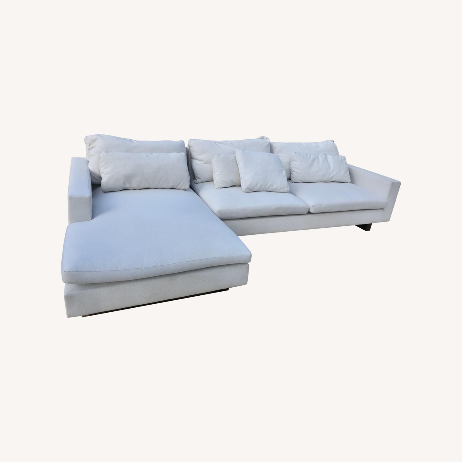 West Elm White Harmony Sectional  - image-0