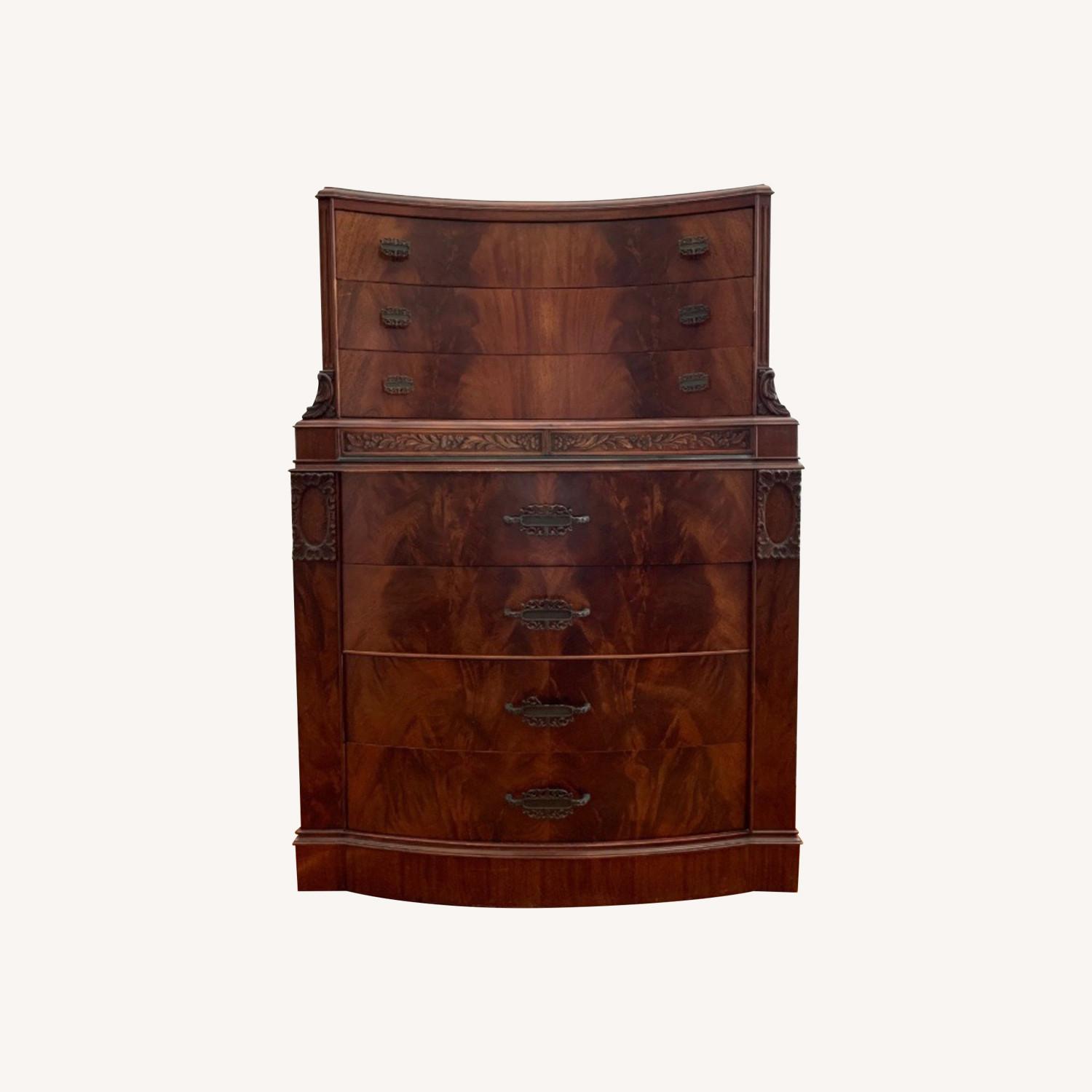 Vintage Williamsport Mahogany Hightop Dresser - image-0