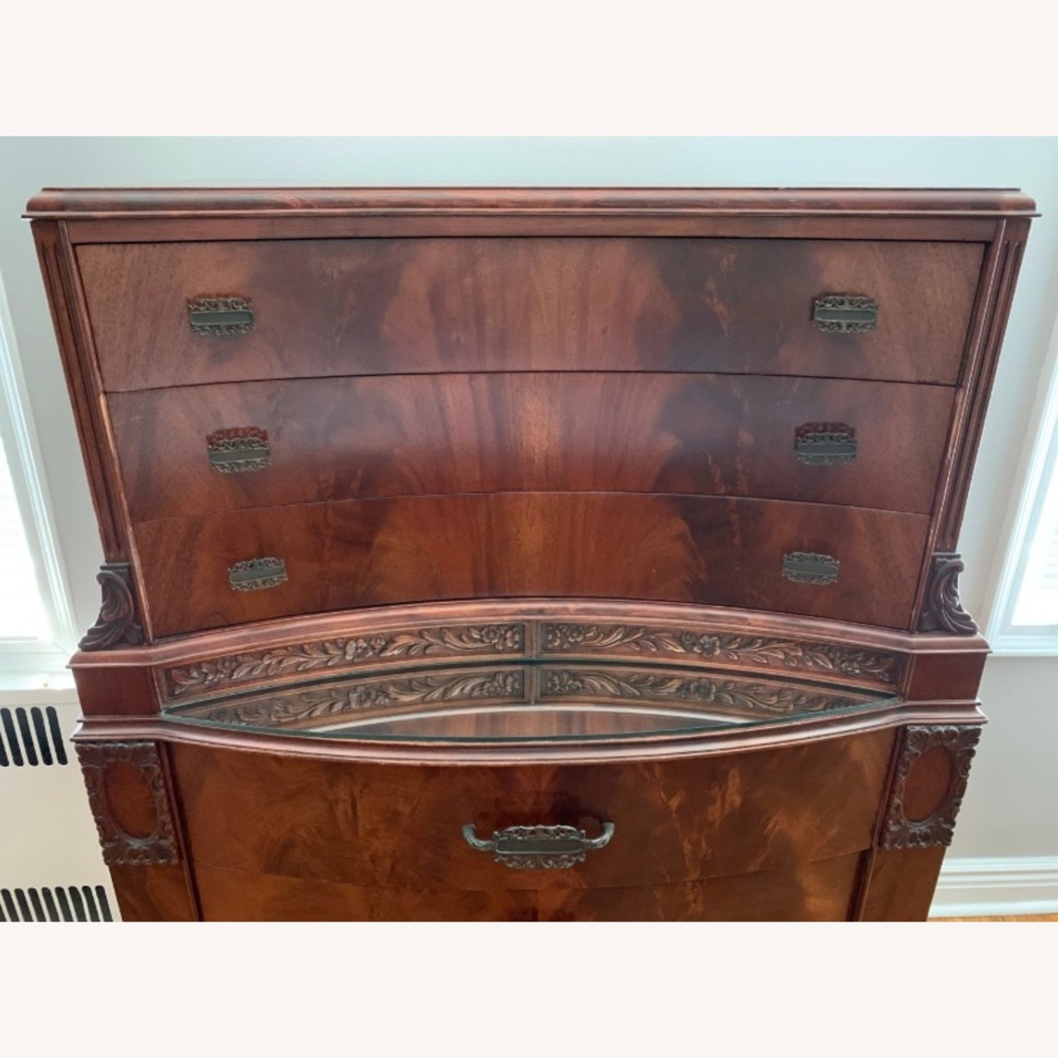 Vintage Williamsport Mahogany Hightop Dresser - image-7