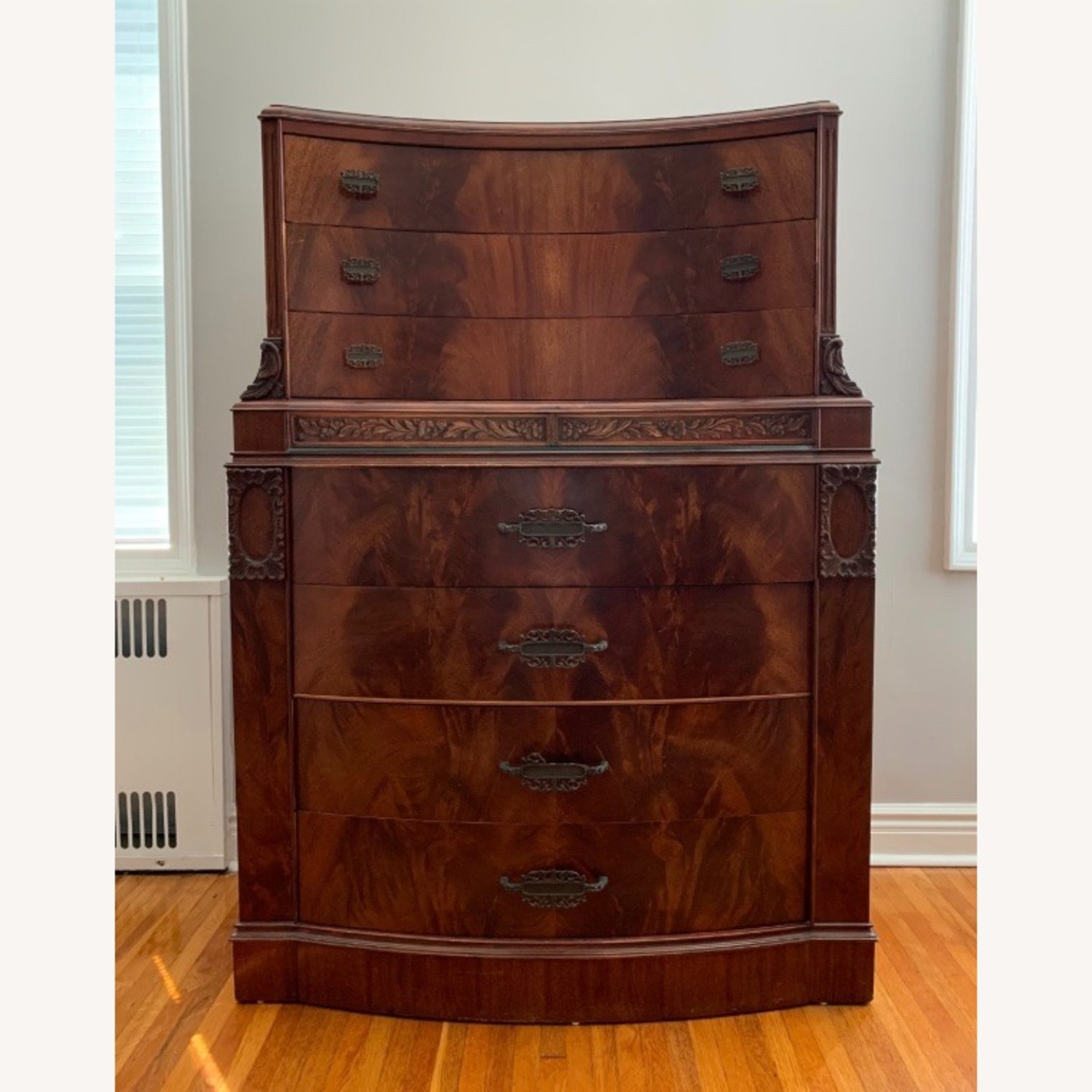 Vintage Williamsport Mahogany Hightop Dresser - image-1