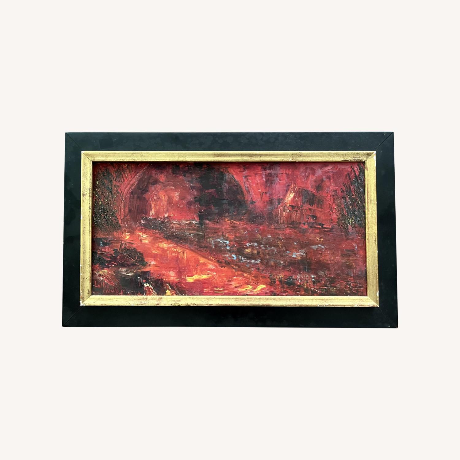 Mid Century Abstracted Landscape Painting - image-0