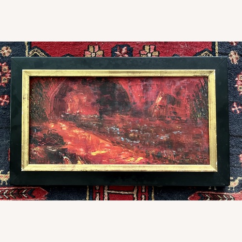 Used Mid Century Abstracted Landscape Painting  for sale on AptDeco