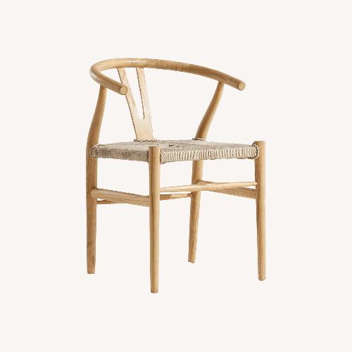 Used Crate & Barrel Crescent Wood Wishbone Dining Chair for sale on AptDeco