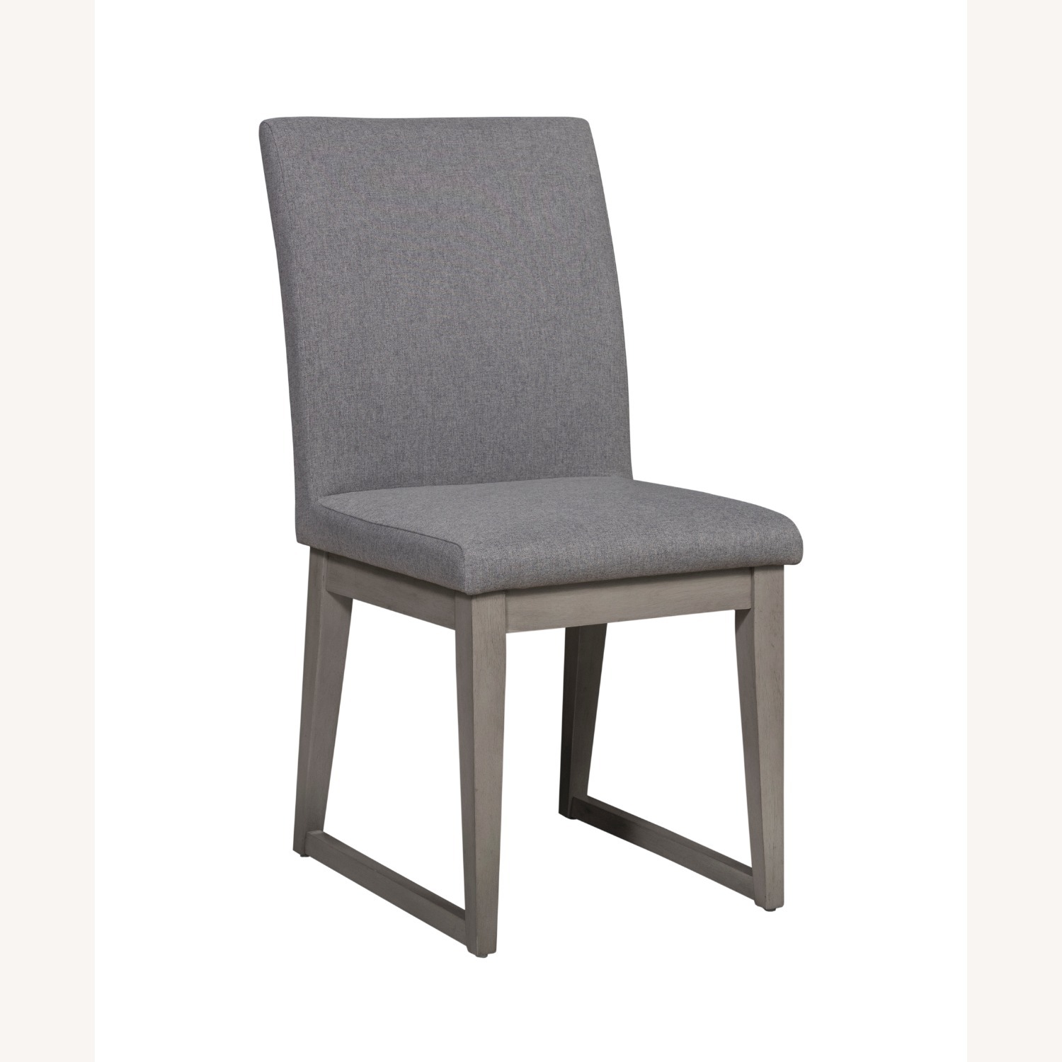 Set of 8 Modern Grey Fabric Dining Chairs - image-2