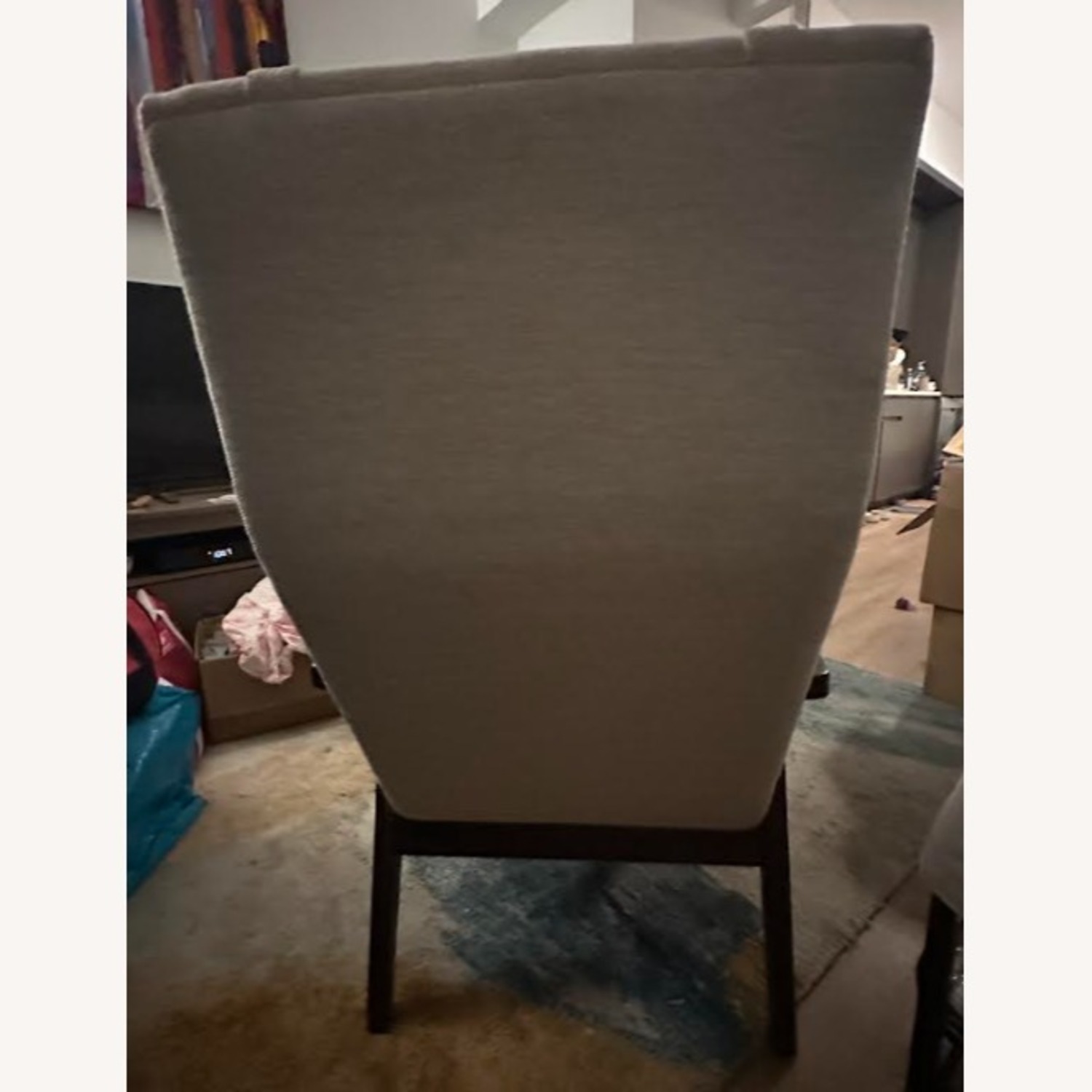 West Elm Contour Mid-Century Chair & Ottoman - image-6