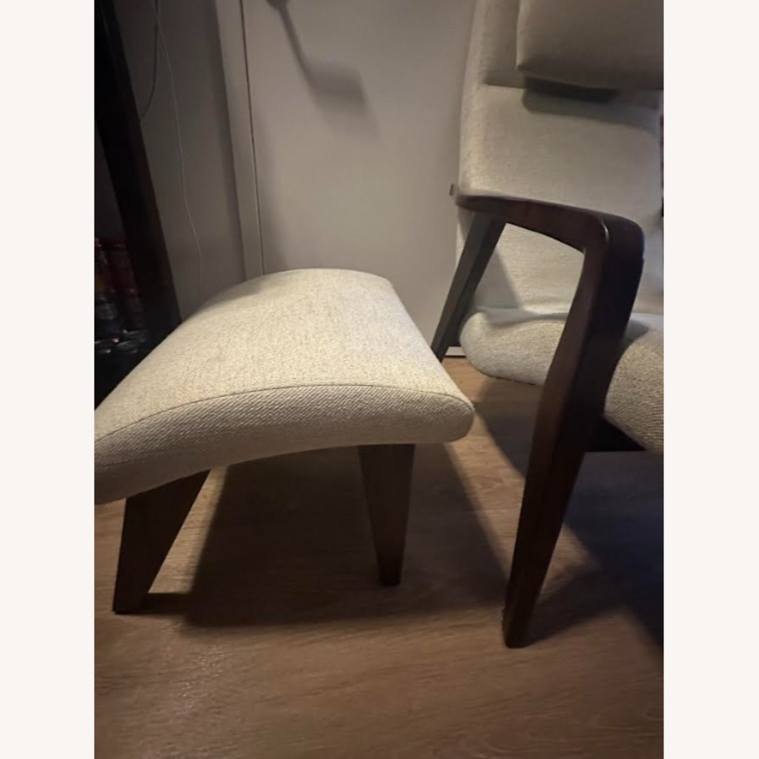 West Elm Contour Mid-Century Chair & Ottoman - image-2