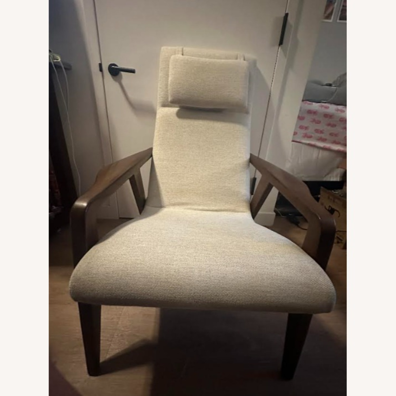 West Elm Contour Mid-Century Chair & Ottoman - image-4