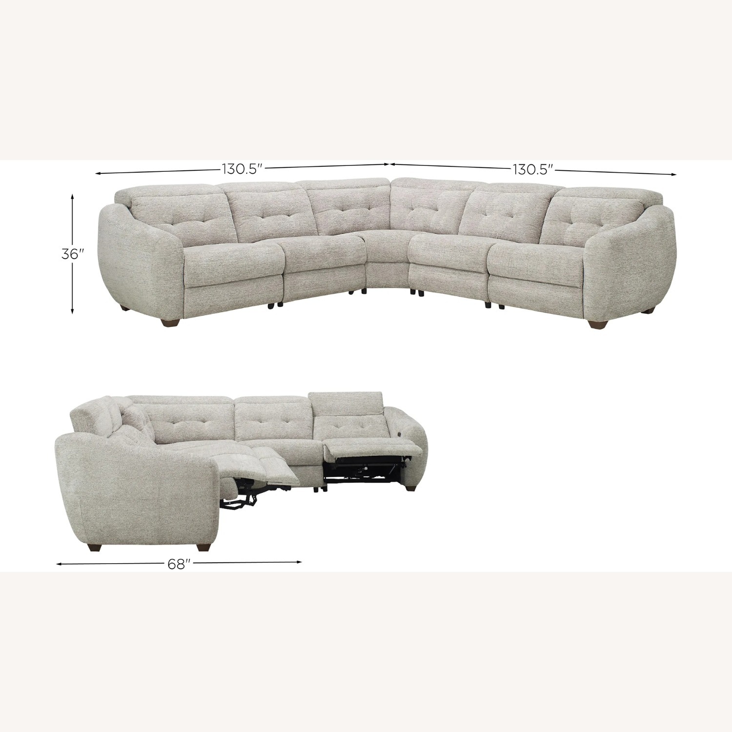 Carson 5-pc. Dual Power Reclining Sectional - image-1