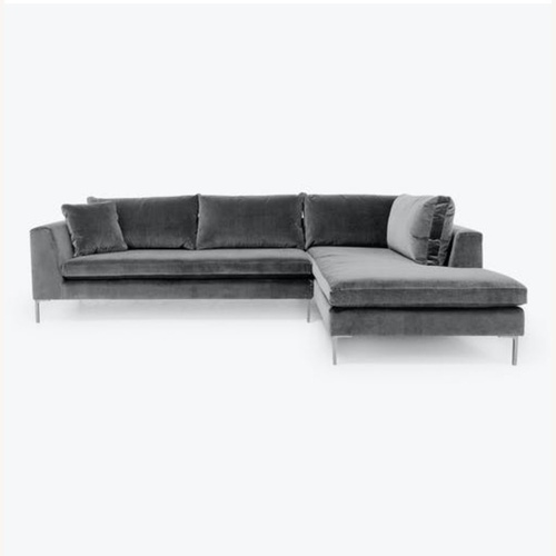 Used ABC Sectional Dark Gray Cotton Velvet for sale on AptDeco