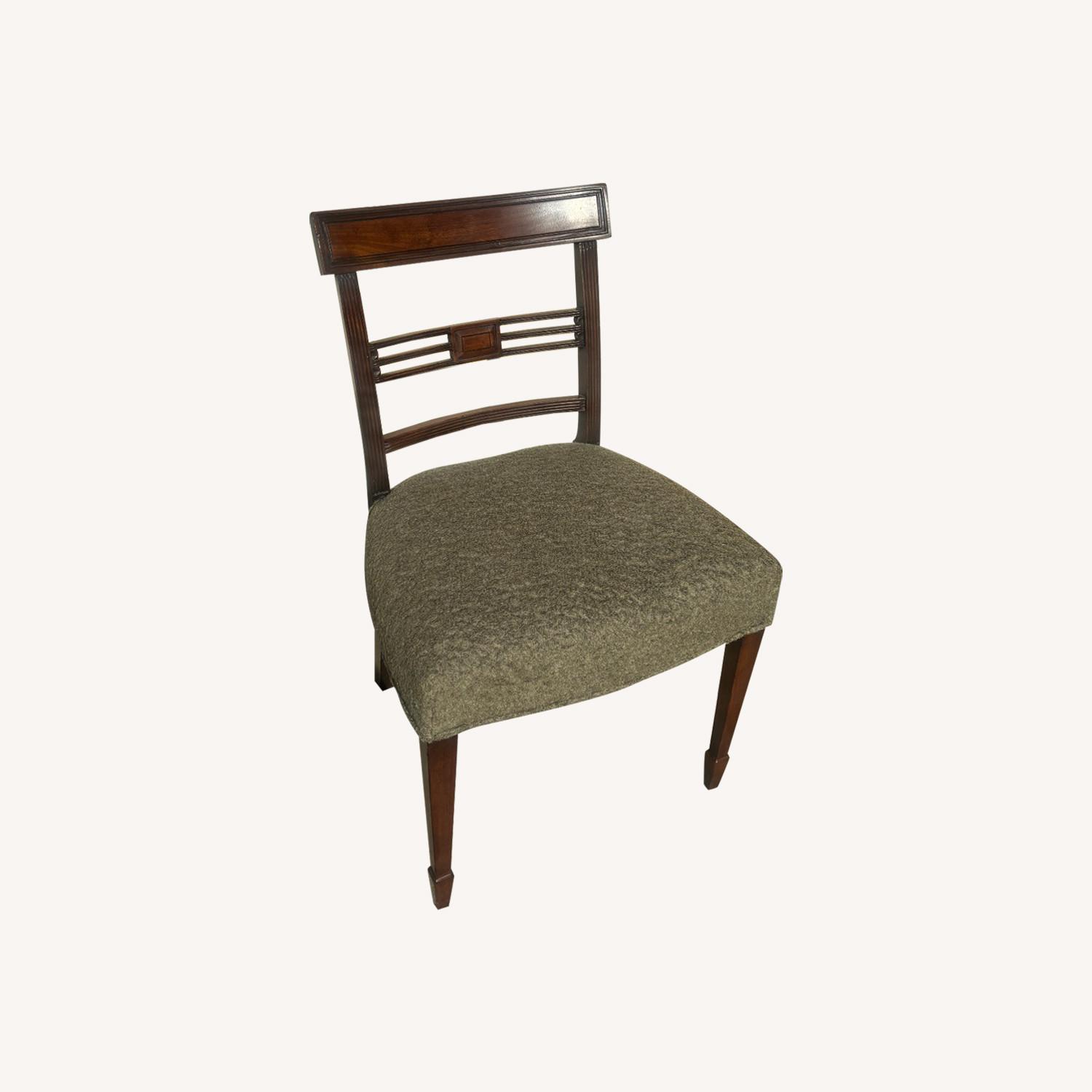 Set of Green Mahogany Boucle Chairs  - image-0