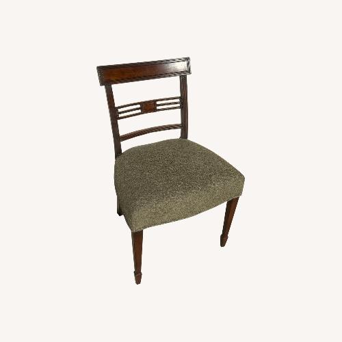 Used Set of Green Mahogany Boucle Chairs  for sale on AptDeco