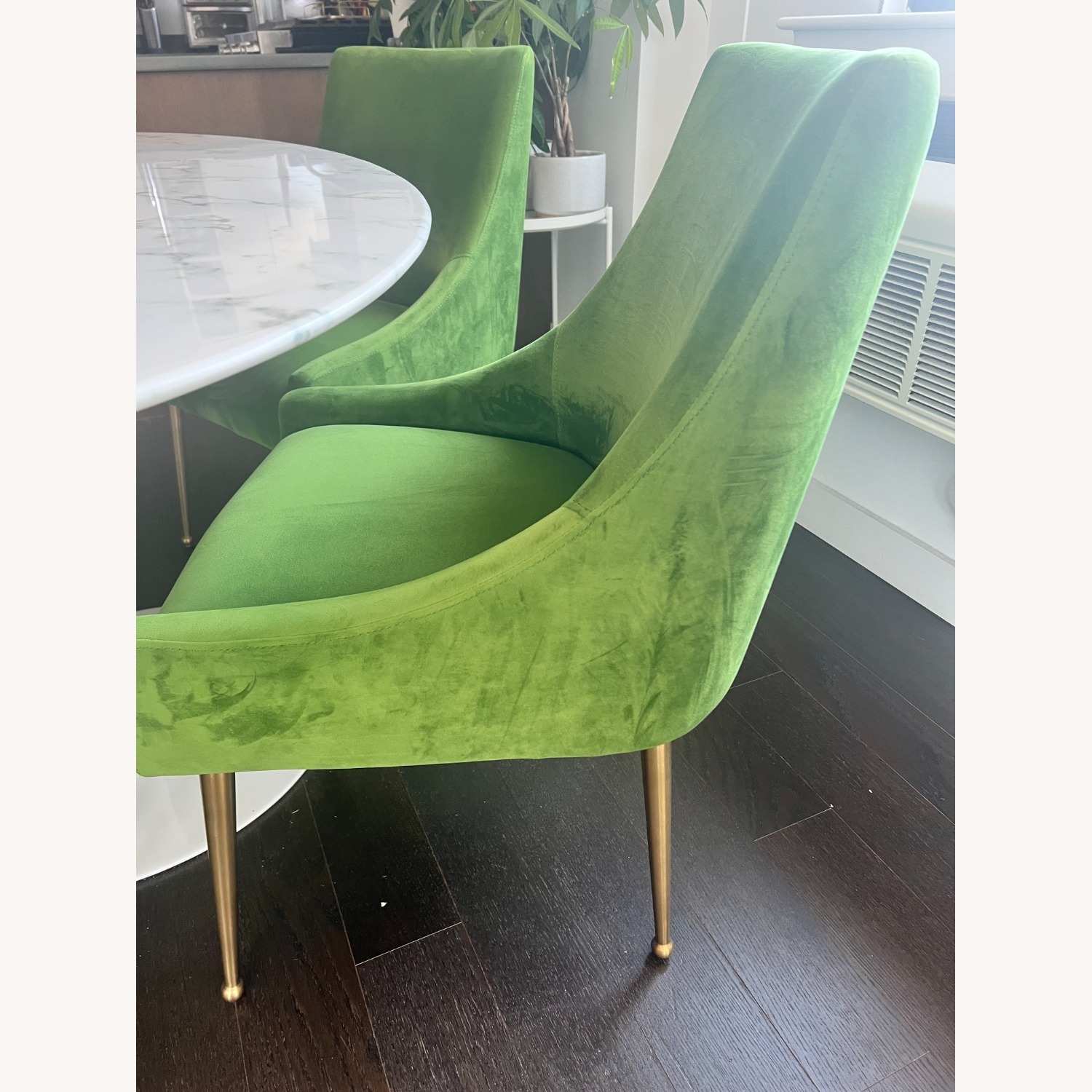 TOV Beatrix Velvet Dining Chair Set of 4-Green - image-6