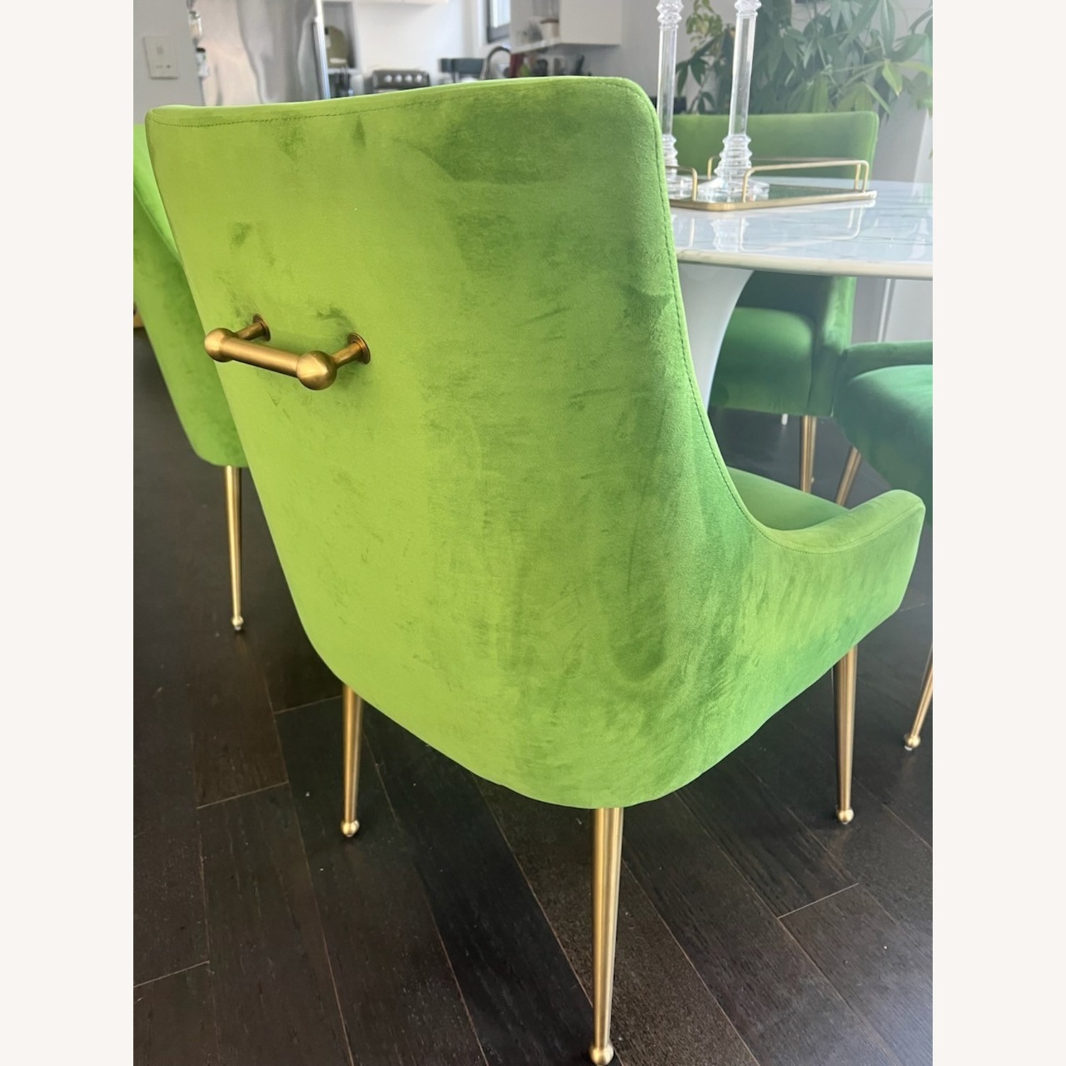 TOV Beatrix Velvet Dining Chair Set of 4-Green - image-7