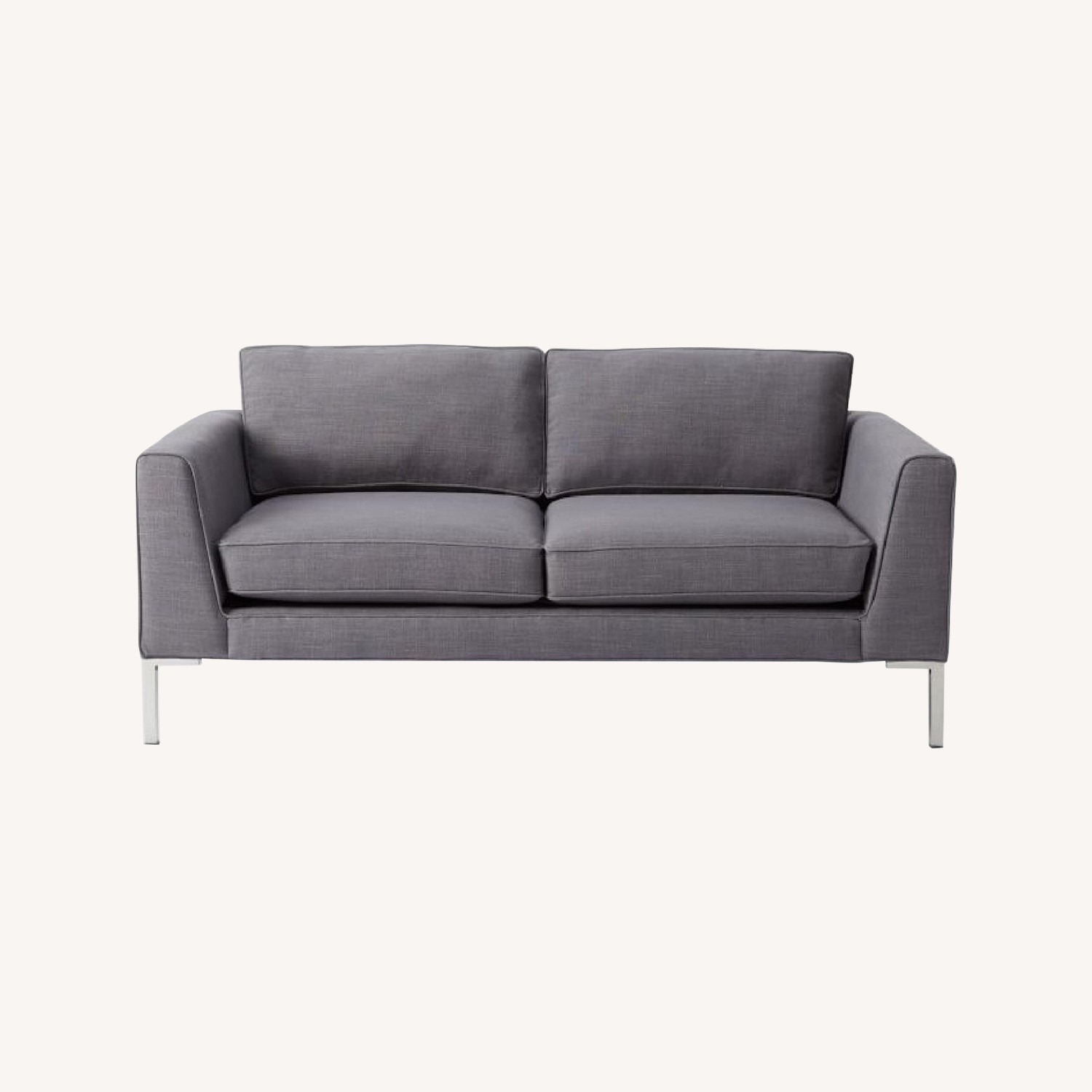 West Elm Loveseat Granite Twill - image-0