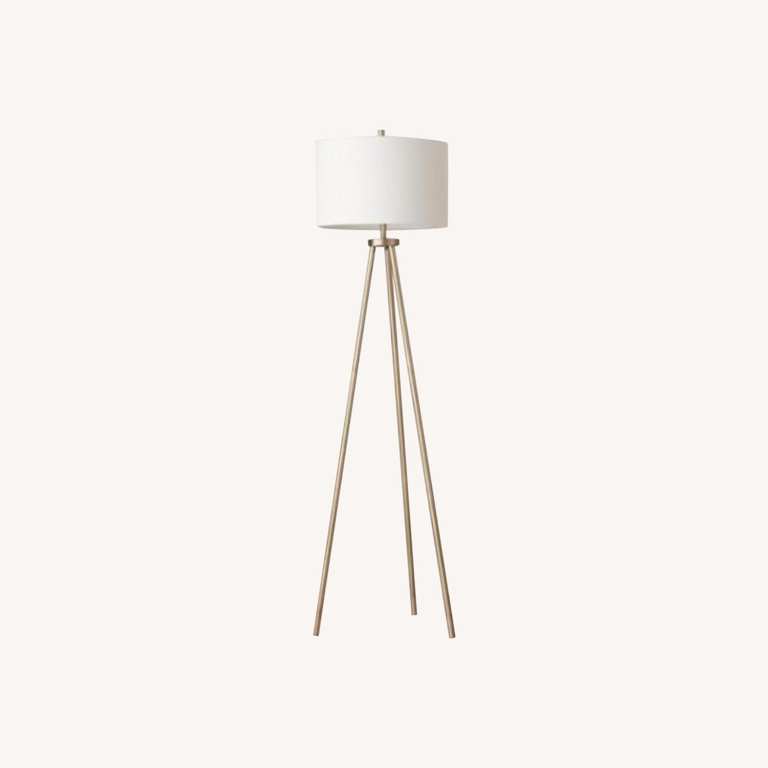 Ellis Tripod Floor Lamp Brass/White - Project 62™ - image-0