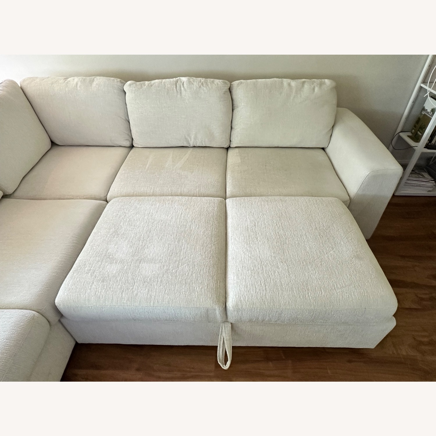 Blakely White Fabric Small Left Bumper Sleeper - image-2