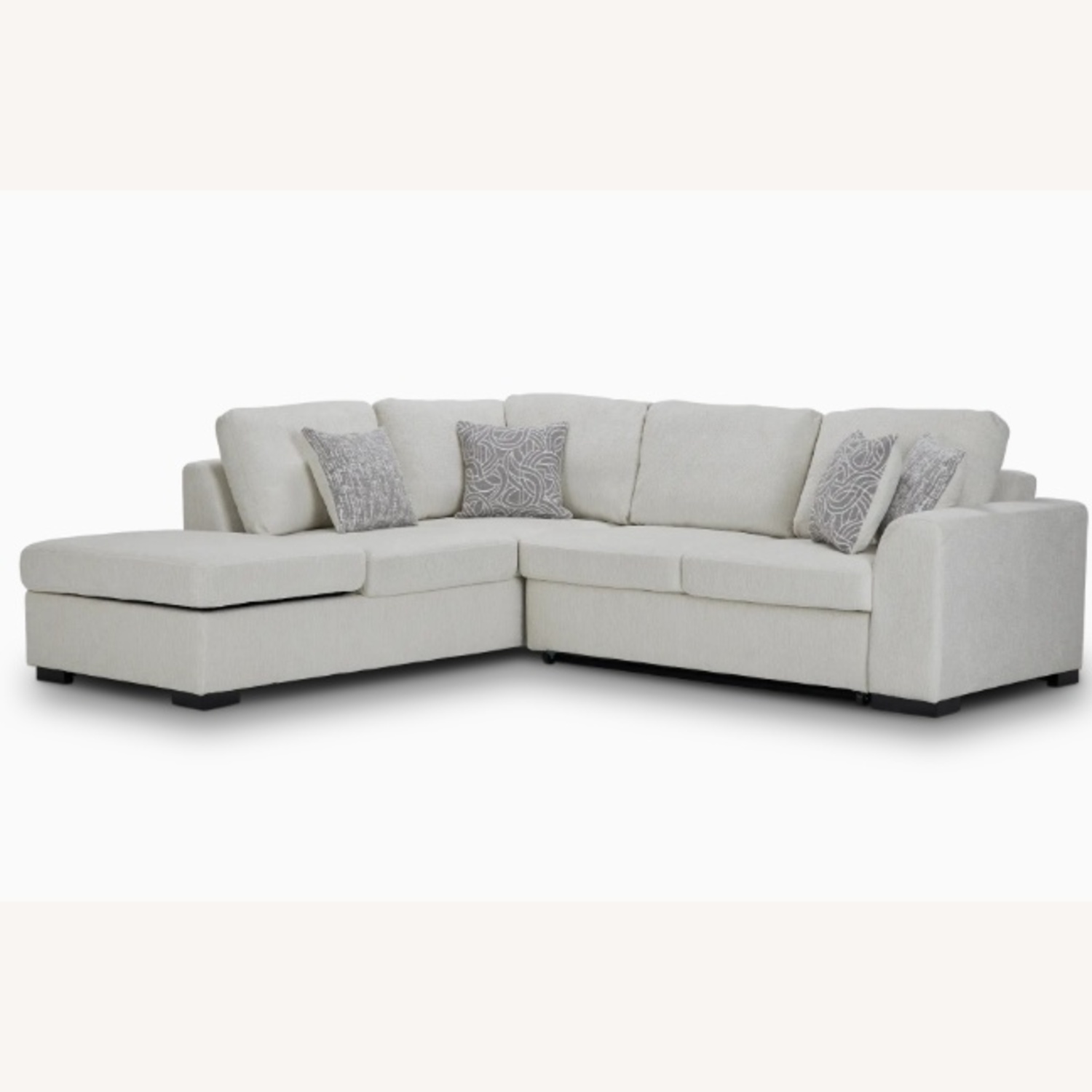 Blakely White Fabric Small Left Bumper Sleeper - image-12