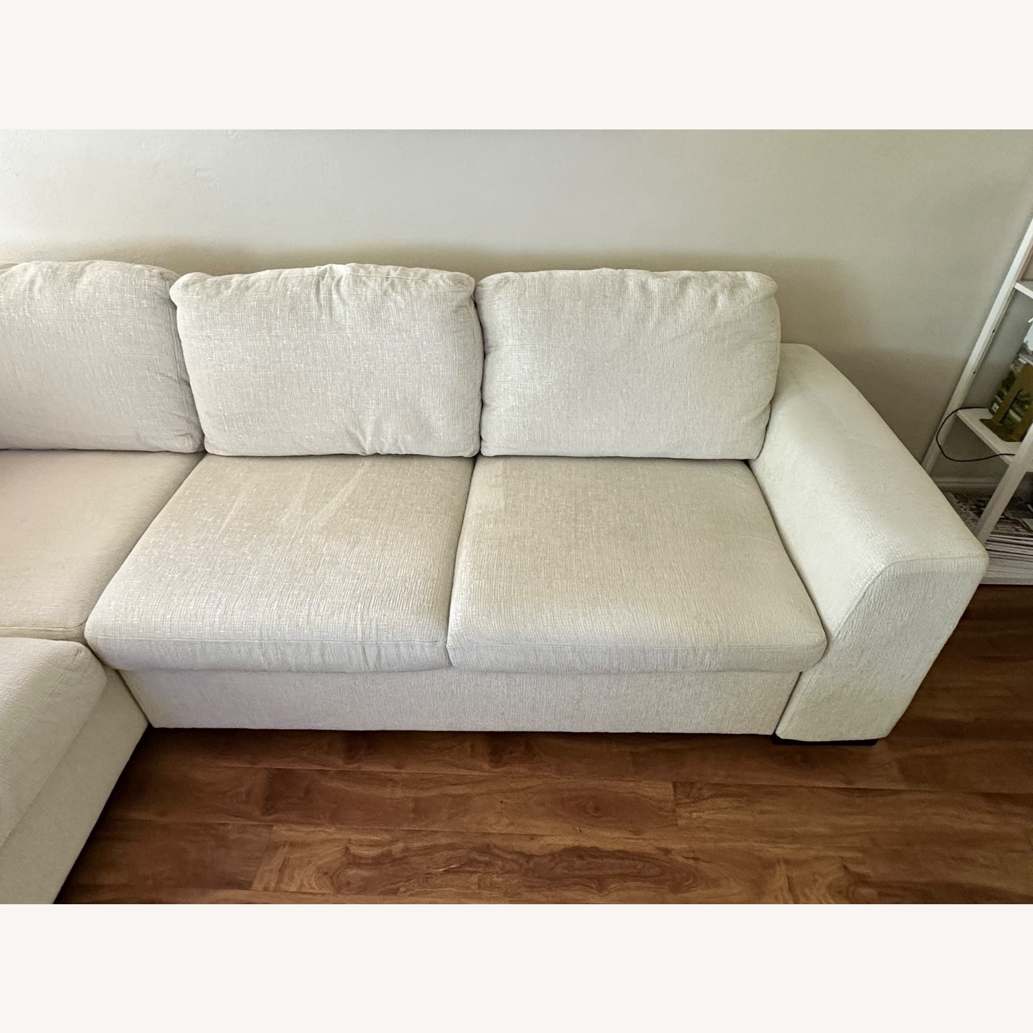 Blakely White Fabric Small Left Bumper Sleeper - image-9