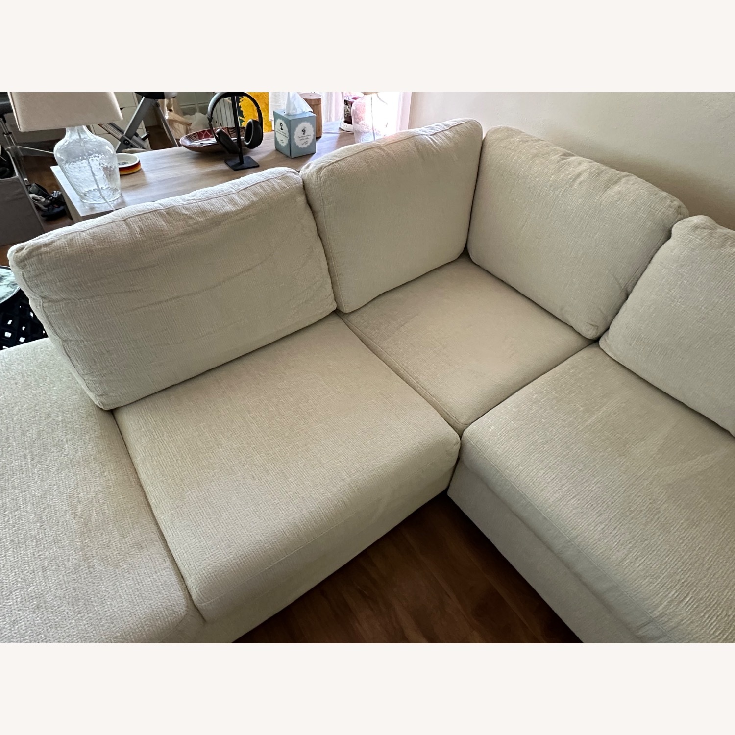 Blakely White Fabric Small Left Bumper Sleeper - image-8