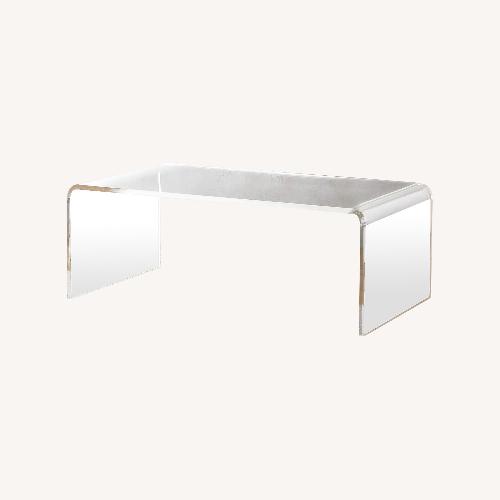 Used CB2 Peekaboo Acrylic Coffee Table 38" for sale on AptDeco