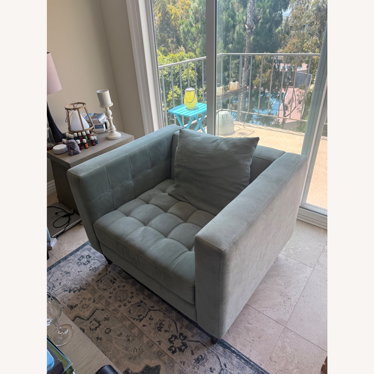 Ashley Furniture Teal Sofa - image-4