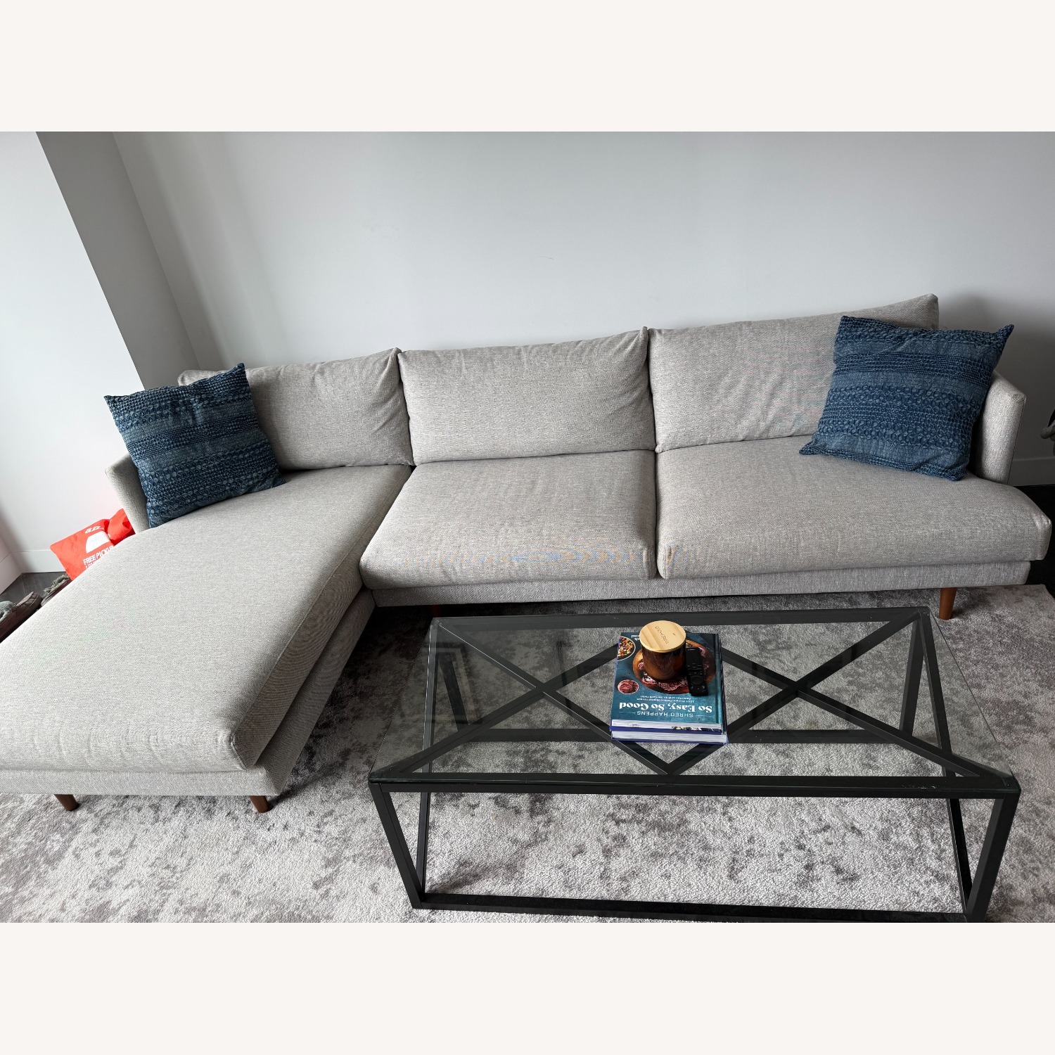 Burrard 112" Left Sectional - Seasalt Gray - image-8