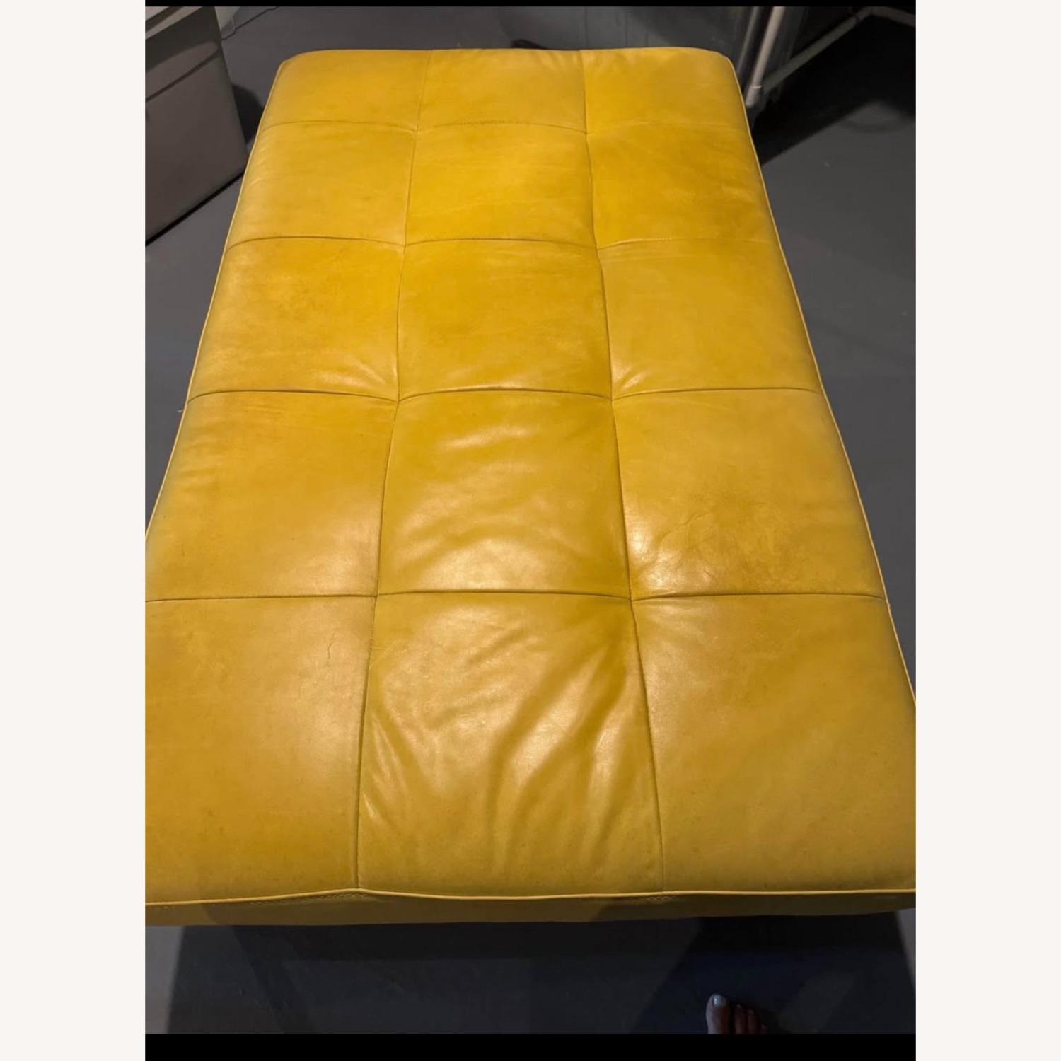 Custom Oversized Leather Ottoman - image-1