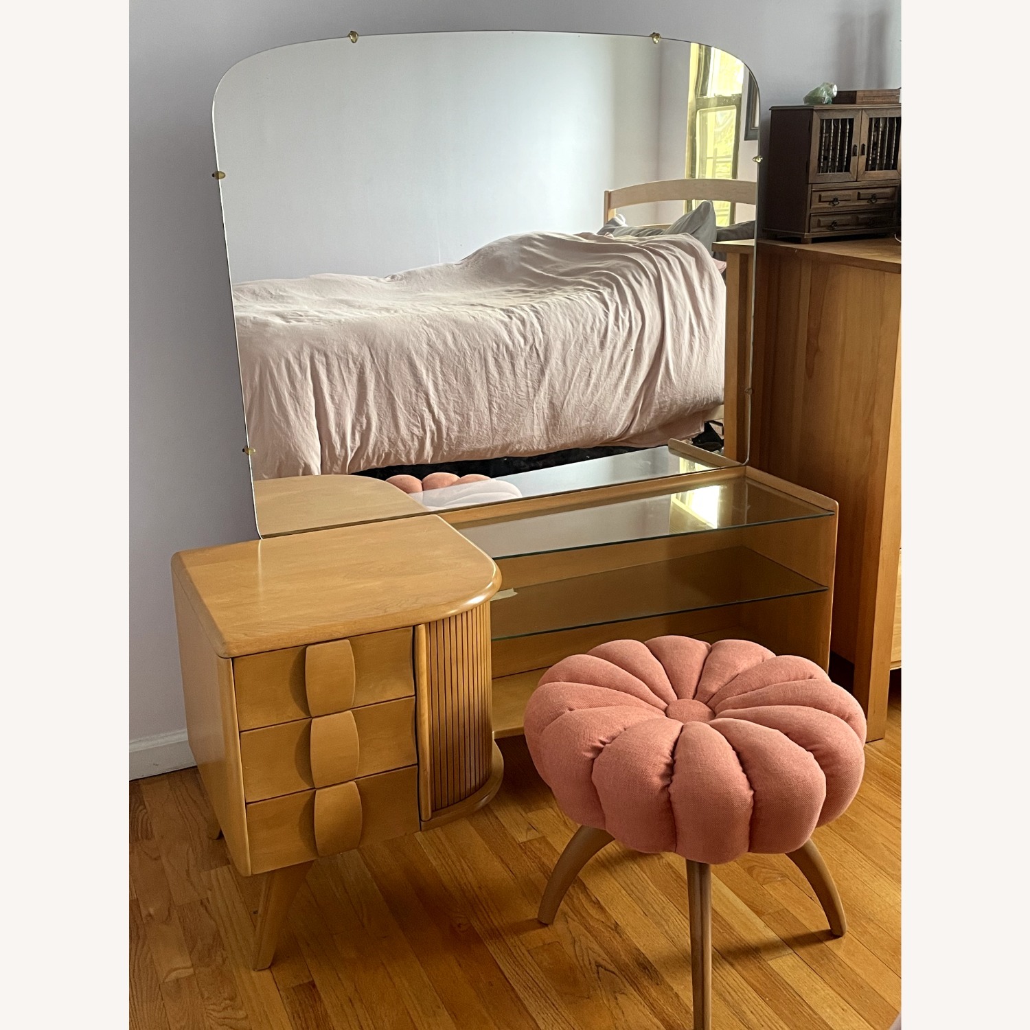 MCM Vanity and Stool by Heywood Wakefield - image-0