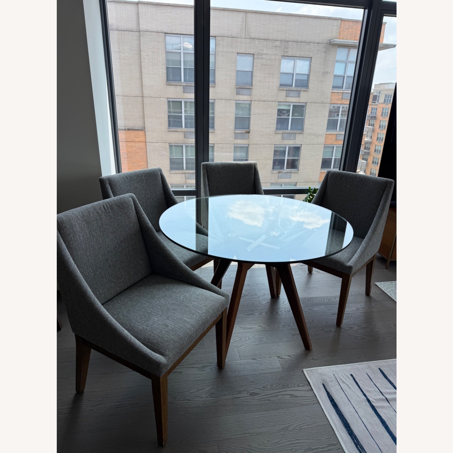 West Elm Jensen Glass Round Dining Table - image-3